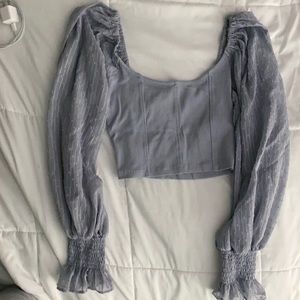 Urban Outfitters Cynthia Dot Sleeve Top